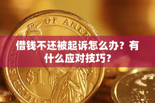 北京借钱不还被起诉怎么办？有什么应对技巧？